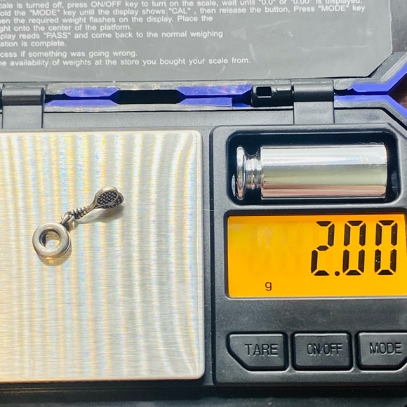 EUC HTF Pandora 791510 Sterling Silver Game Set Match Tennis Sports Dangle Charm - Picture 9 of 9